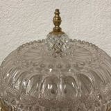 Crystal and brass boudoir lamp