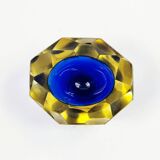 Cendrier/bol Sommerso en verre de Murano à facettes diamantées par Mandruzzato, années 1970