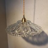 Vintage chiseled glass pendant light