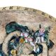 Plat en terre cuite et porcelaine émaillée nu féminin, Helen Mai