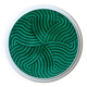 Sarreguemines emerald green trivet, green earthenware trivet, flat support, modernist