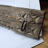 Coat hook 3 hooks in carved teak