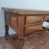 Brutalist minister's office in exotic wood