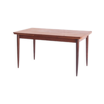 Table en teck avec rallonges de style scandinave - France, 1960