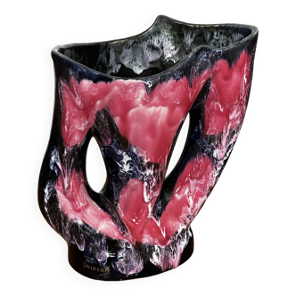 Large Vintage Ceramic Vase Signed Vallauris H 33 cm