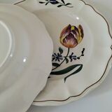 Antique Longchamp plates – “Tulips” model – 1950s-1960s