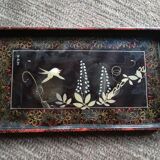 Lacquered wooden tray