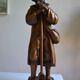 Large wooden sculpture of a man with his grain shovel 52 cm