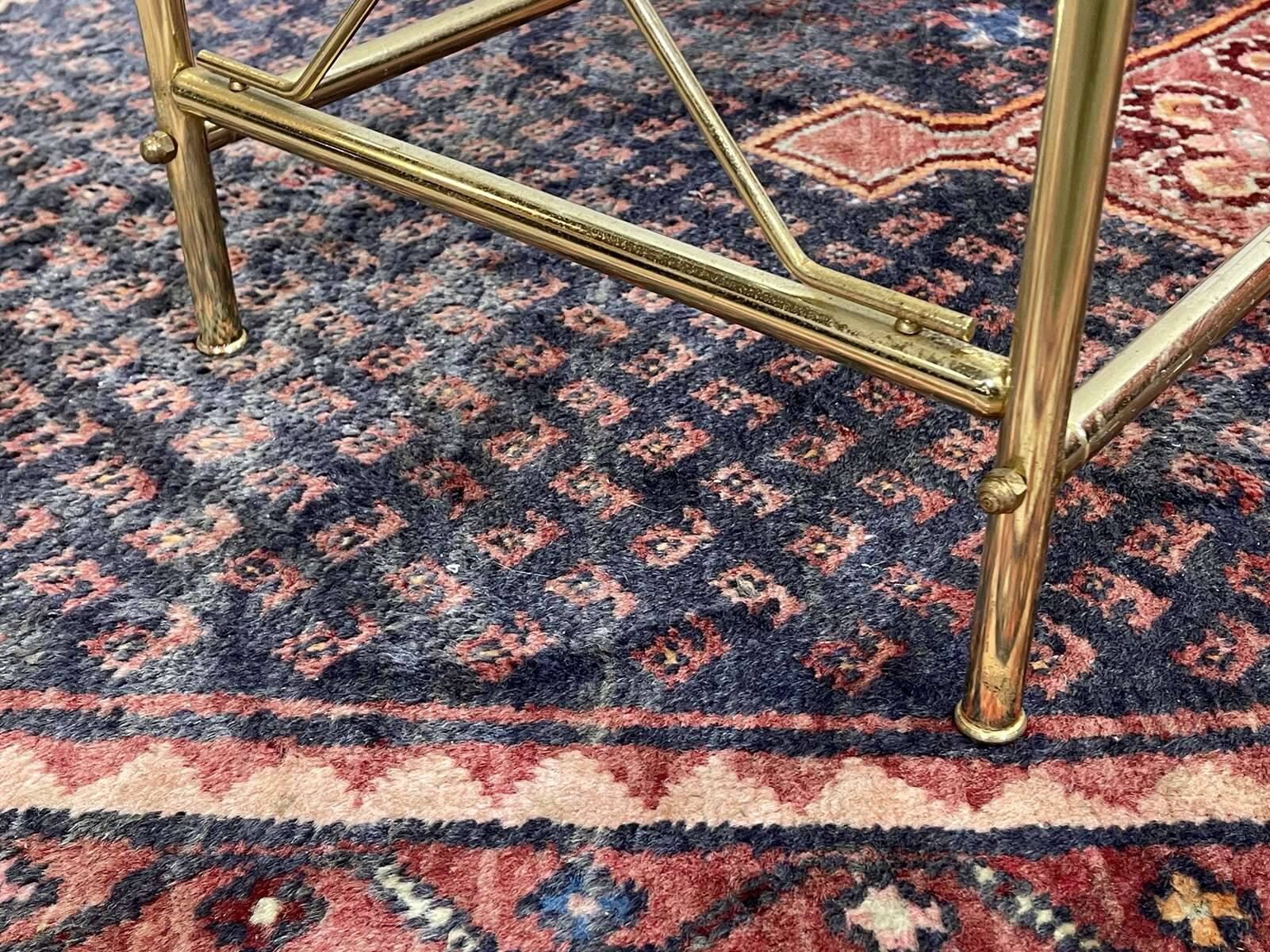 Glass and brass coffee table - 1970s