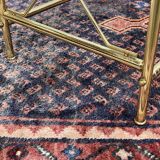 Glass and brass coffee table - 1970s