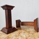 Pair of vintage oak wood candlesticks in Art Deco style