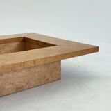 Square coffee table / bar table from Smania with burl wood