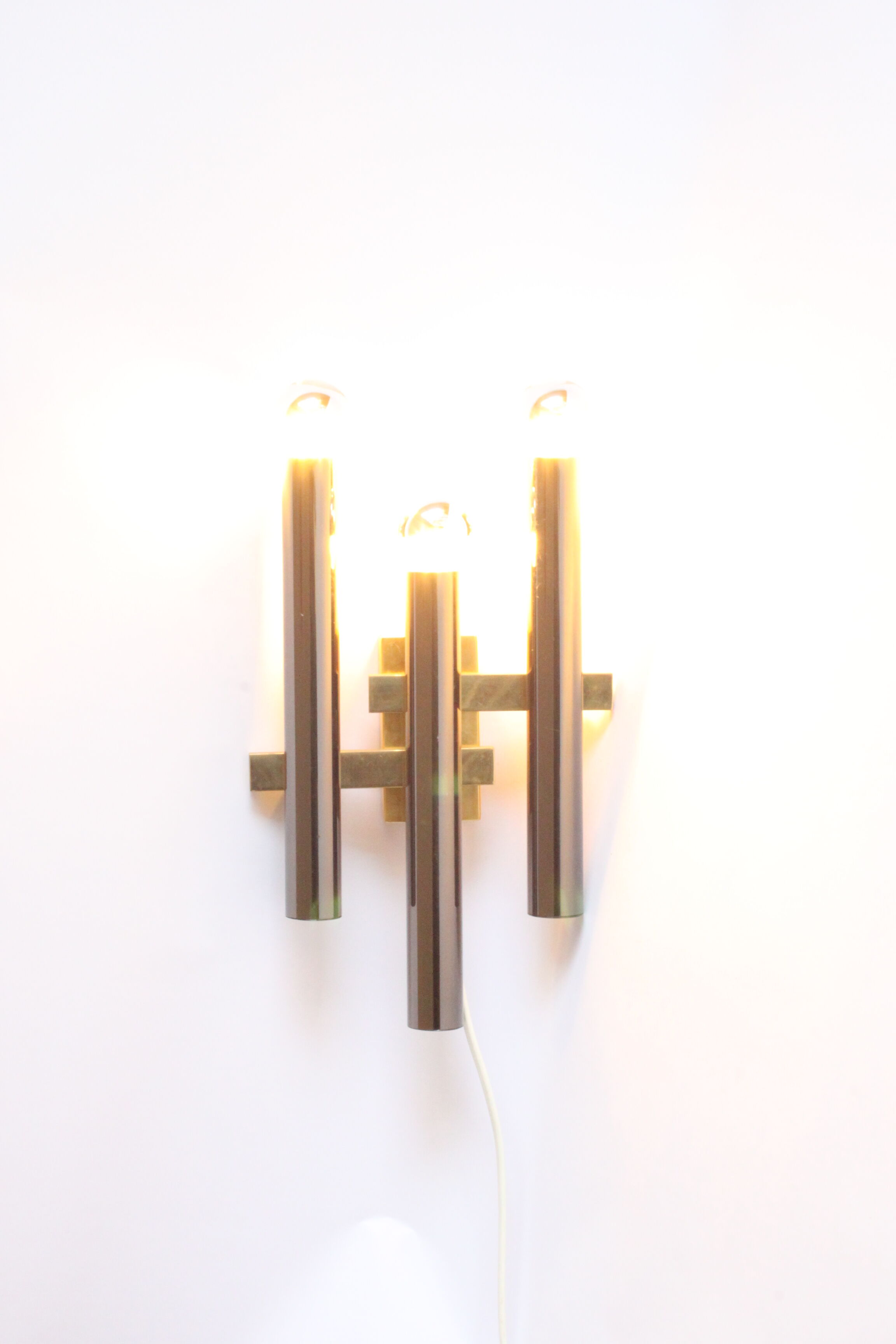 Chrome wall light by Sciolari for Boulanger, Belgium 1970s