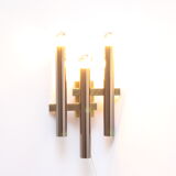 Chrome wall light by Sciolari for Boulanger, Belgium 1970s