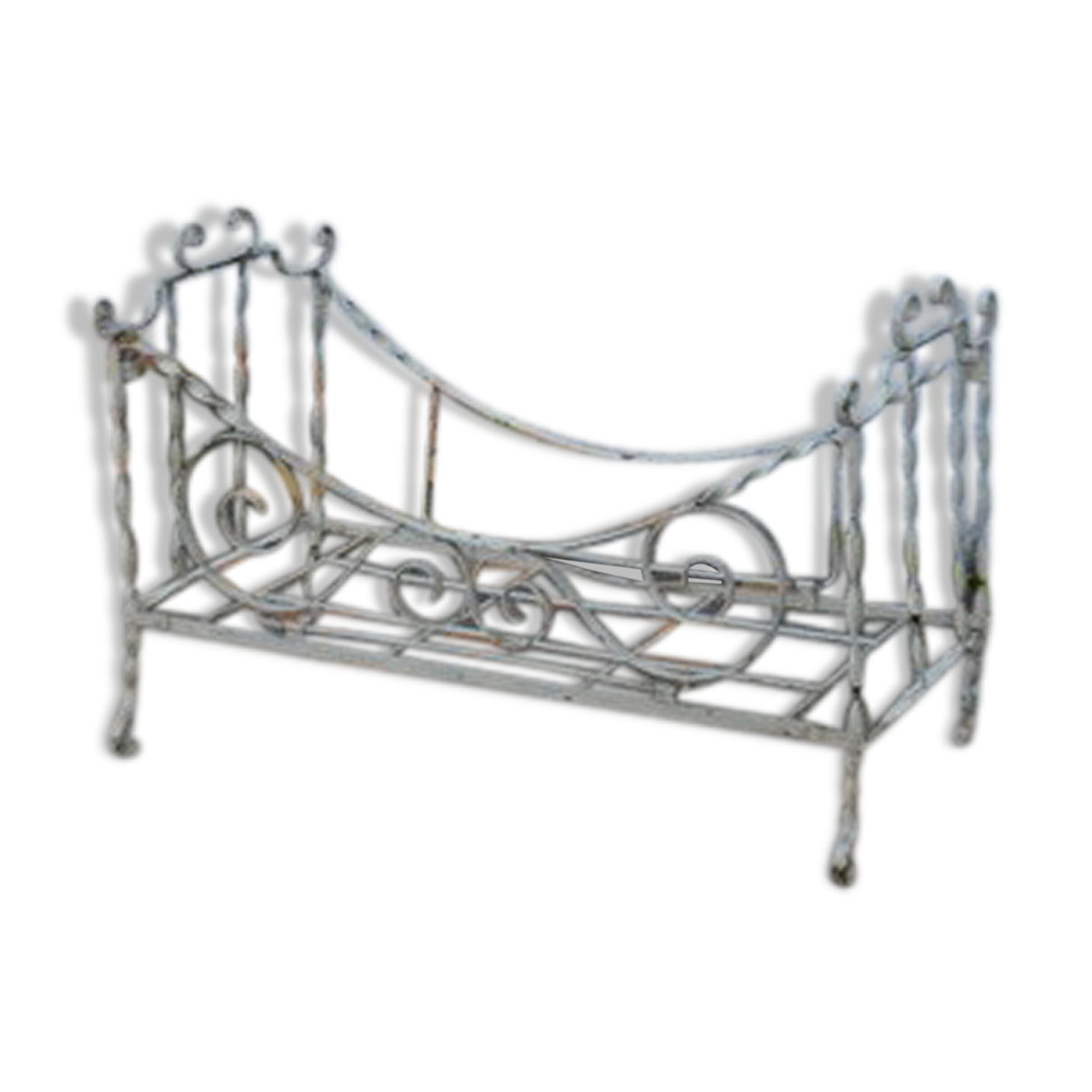 Wrought iron doll bed