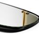 Large Mid Century wall mirror with extraordinary black glass frame