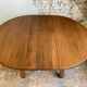 Table à manger extensible en chêne massif, des années 1950-60, style brutaliste