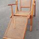 Folding chaise longue 1900 in beech