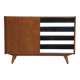 U-458 Sideboard Cabinet by Jiri Jiroutek for Interier Praha black and white 1960