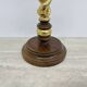 Large antique brass candle stick with wooden details, 1930s