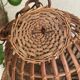Large Italian spherical wicker pendant light, 1950s.