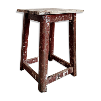 Wooden ancient painter's stool