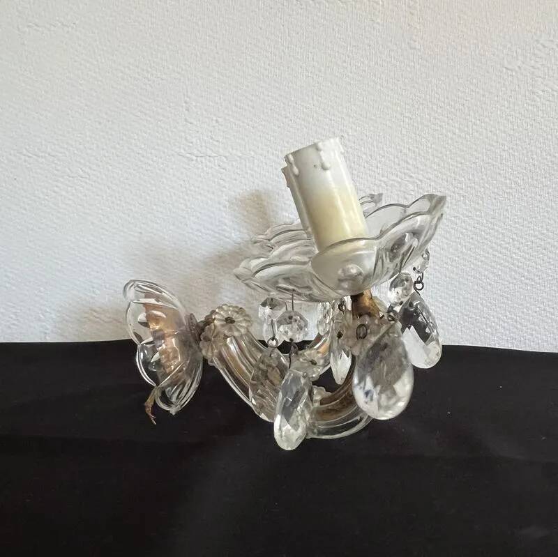 Pair of wall lights with pendants