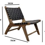 Handcrafted Moroccan leather armchair