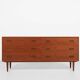 Midcentury Danish sideboard with 6 drawers in teak by Dyrlund 1960s