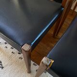 Set of six Scandinavian chairs in vintage teak 1960