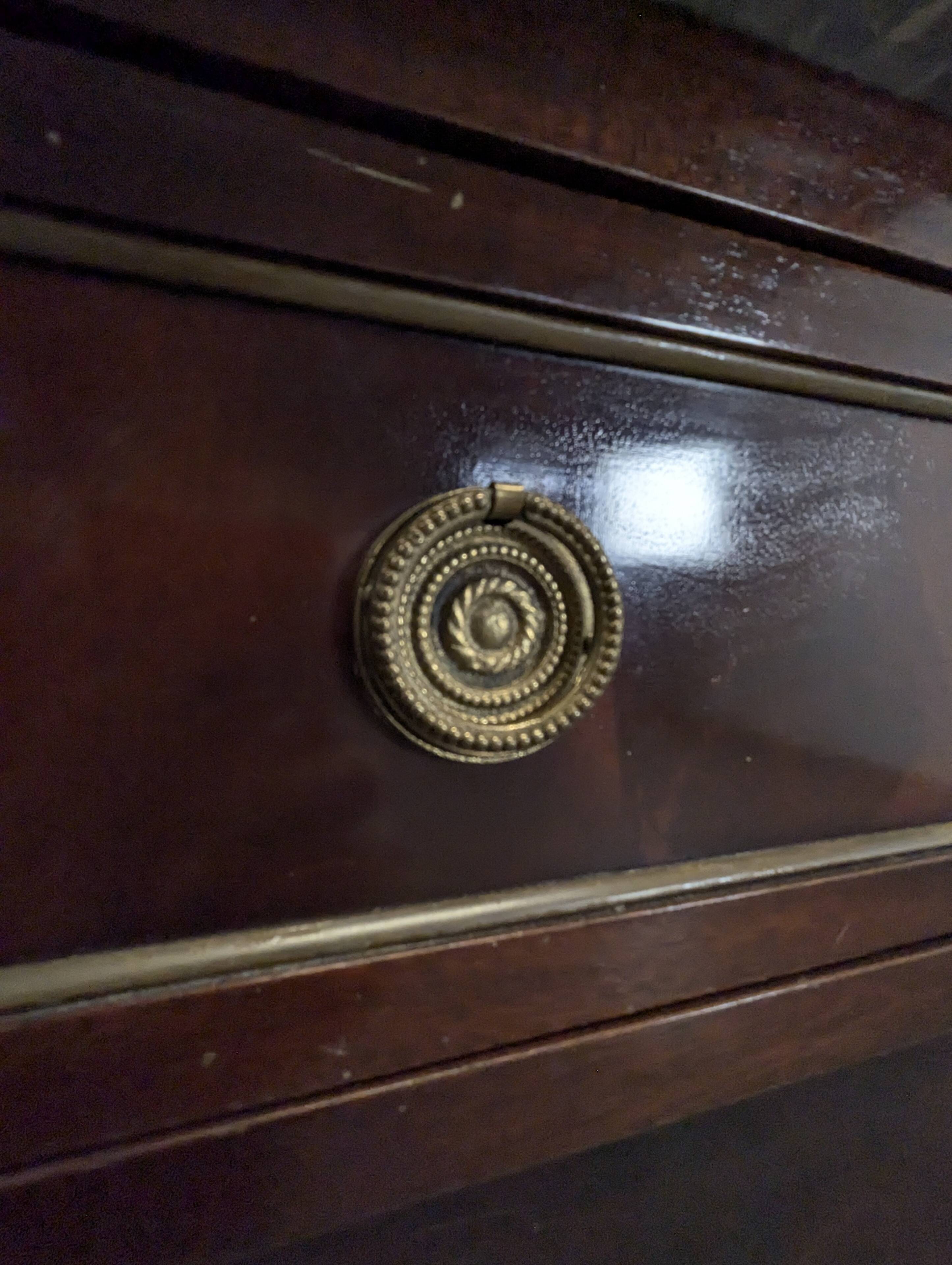 Louis XVI style mahogany chest of drawers