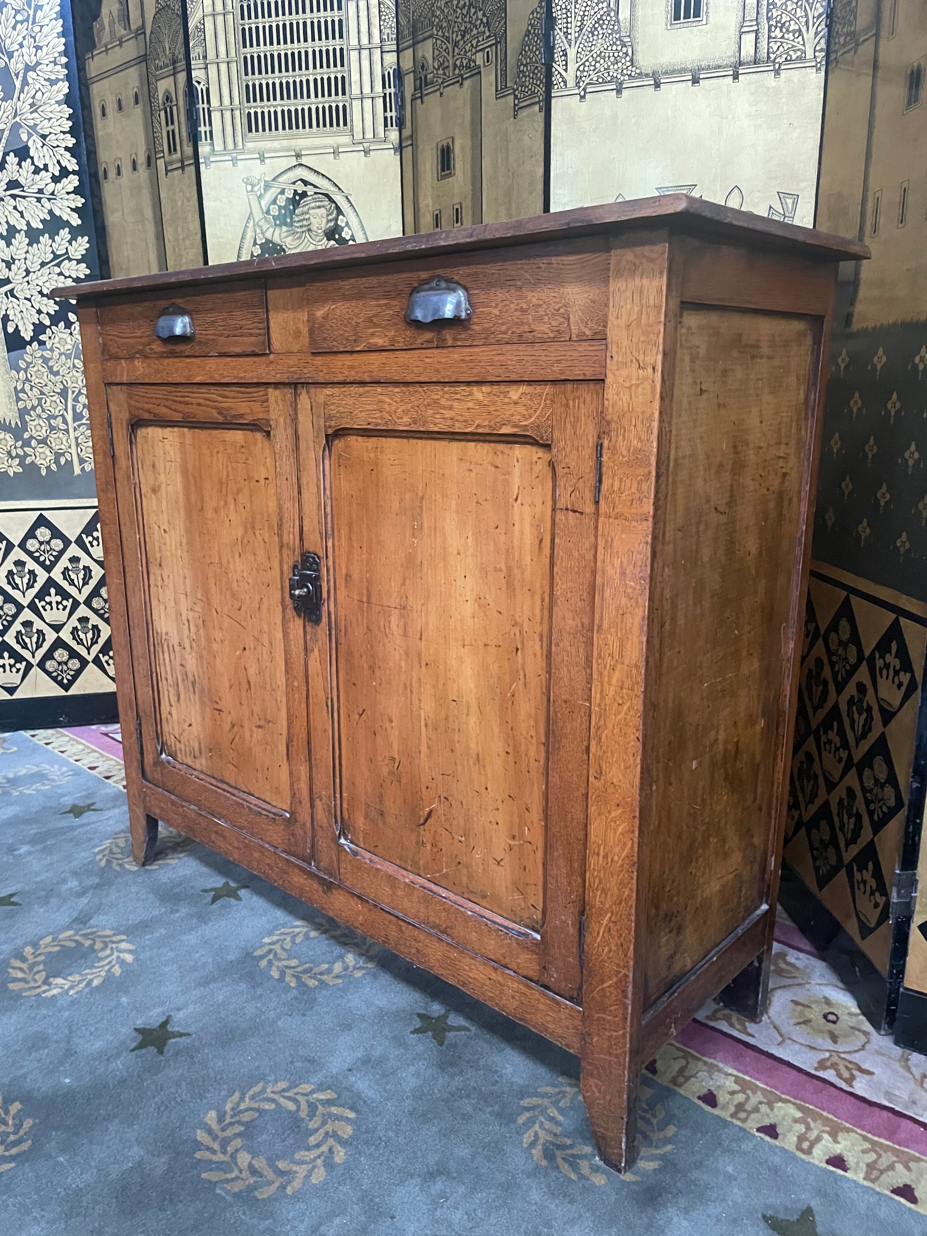 Low Parisian buffet in oak and pear tree 1950