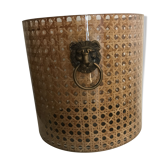 Corbeille en lucite et laiton