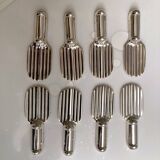 6 porte couteaux en metal argente Christofle raquette luc lanel designer