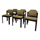 Ensemble de 6 chaises de salle à manger italiennes vintage