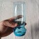 Orangeade set, pitcher and 7 vintage turquoise glasses