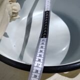 Yellow enamelled sheet metal basin 50/60s