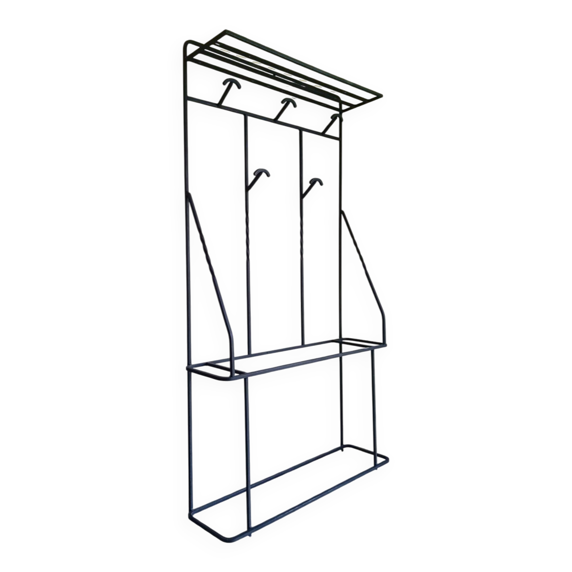 Large modernist wrought iron cloakroom from the 1950s.
