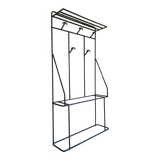 Large modernist wrought iron cloakroom from the 1950s.