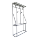Large modernist wrought iron cloakroom from the 1950s.
