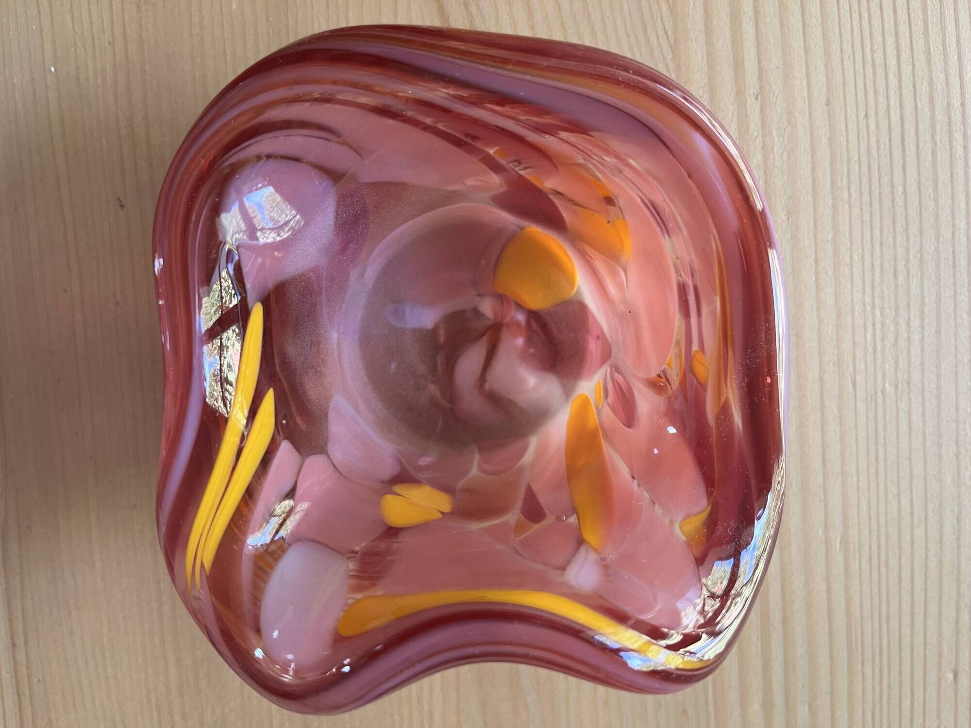 Ashtray or glass blown pocket tray dlg Murano
