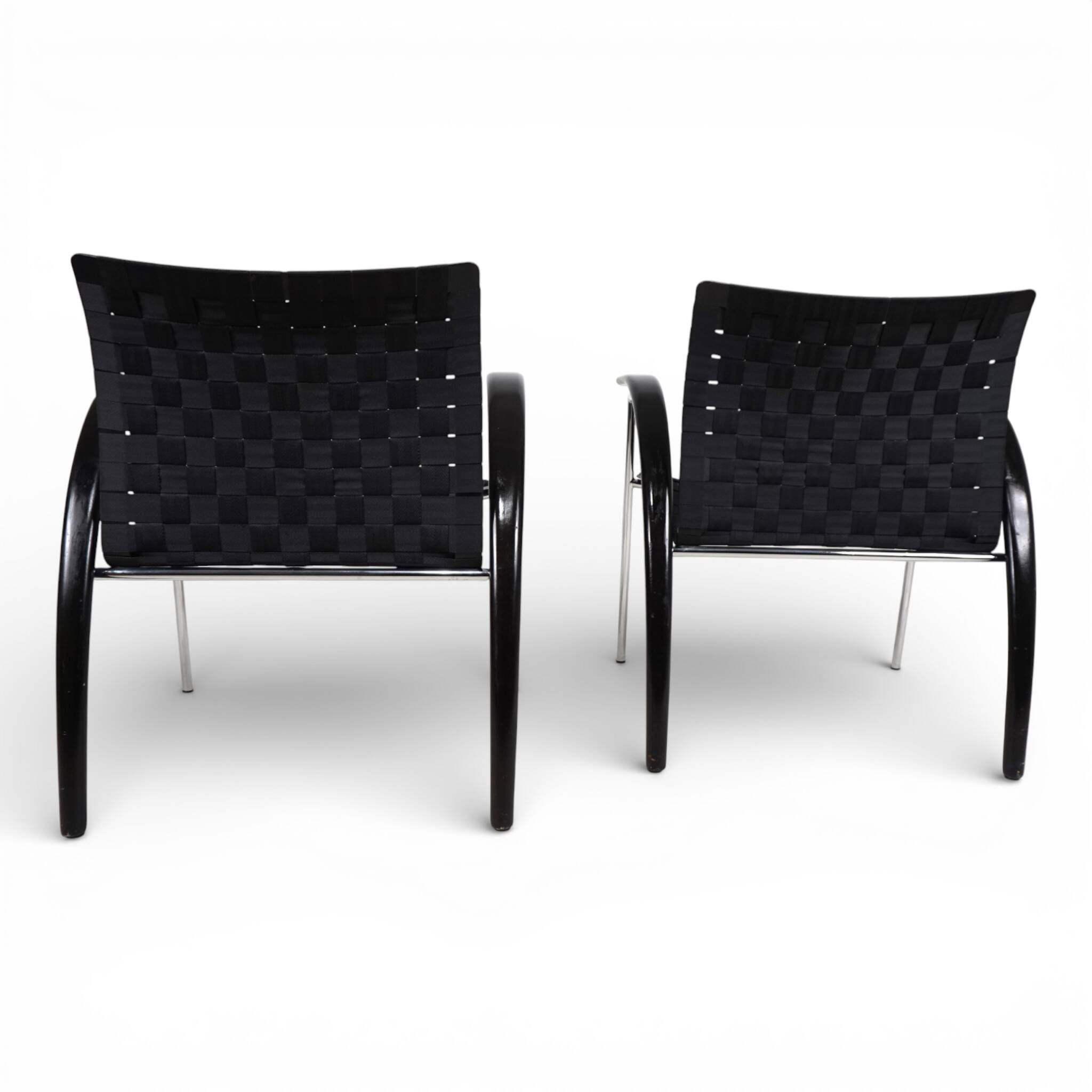 Thonet set of 2 lounge chairs by Peter Maly, 1980