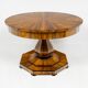 Extendable Biedermeier walnut round table - 1920-1939