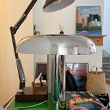 Chrome mushroom lamp