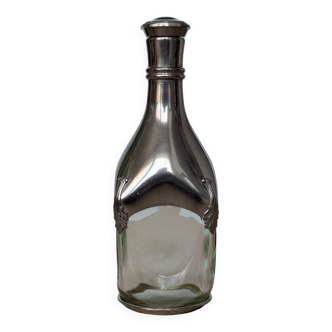 Glass carafe, whisky decanter, Armagnac - Etains Du Manoir Paris France