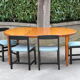 Danish teak extendable round table of the years 60