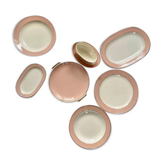 Lot 5 Dishes + 1 saucière Service "Santos" of Villeroy and Boch