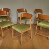 6 chairs slebaumann of the years 60