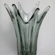 Vintage smoky grey Murano glass vase