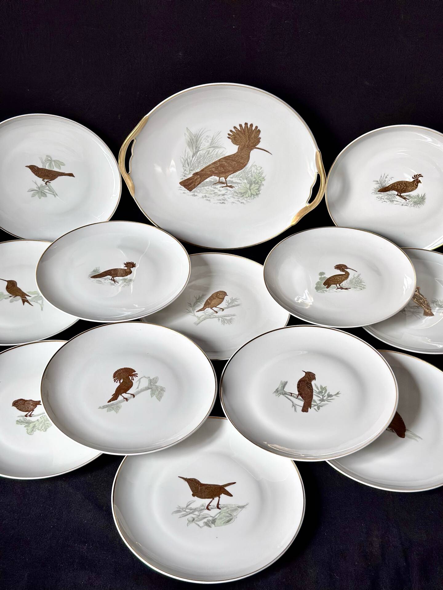Service Bernardaud Les oiseaux d’or